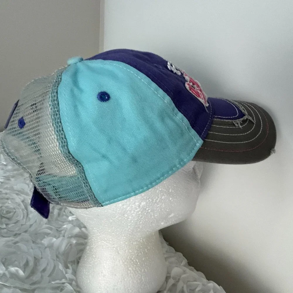 Lakegirl Ballcap Blue/White/Gray/Pink 